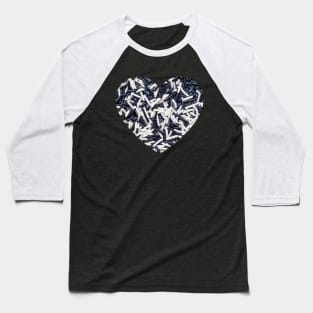 Black and White Zebra Sprinkles Candy Heart Photograph Baseball T-Shirt